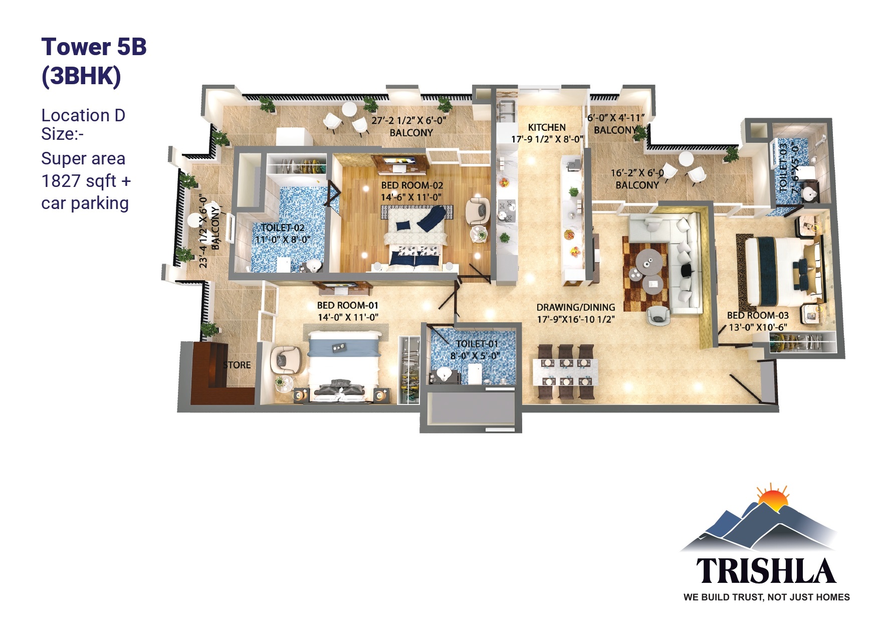 Trishla City Floor Plan